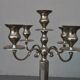 Pair of candlesticks on silver feet