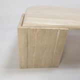 Italian travertine coffee table, 1980s