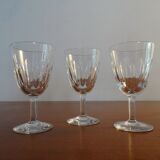 3 old Baccarat crystal cooked wine/port glasses CASSINO model - 11 cm