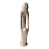 Soapstone Sculpture - Parenting Woman and Child Modern Design