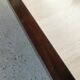 Table basse vintage travertin et bois design 1970