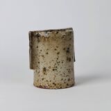 Vase géométrique en grès par Gustave Tiffoche, 1970, Guérande.