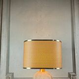 Brutalist Travertine Table Lamp Circa 1980