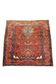 Tapis persan traditionnel noué à la main tapis de salon en laine rouge 134x136cm