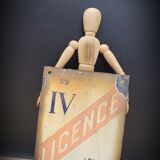 License IV enamelled plate