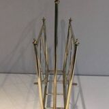 Brass magazine rack. Maison Jansen