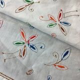 Tablecloth & 9 old monogram linen napkins
