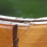 Oval pine mirror