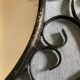 Large vintage black metal mirror Chaty Vallauris