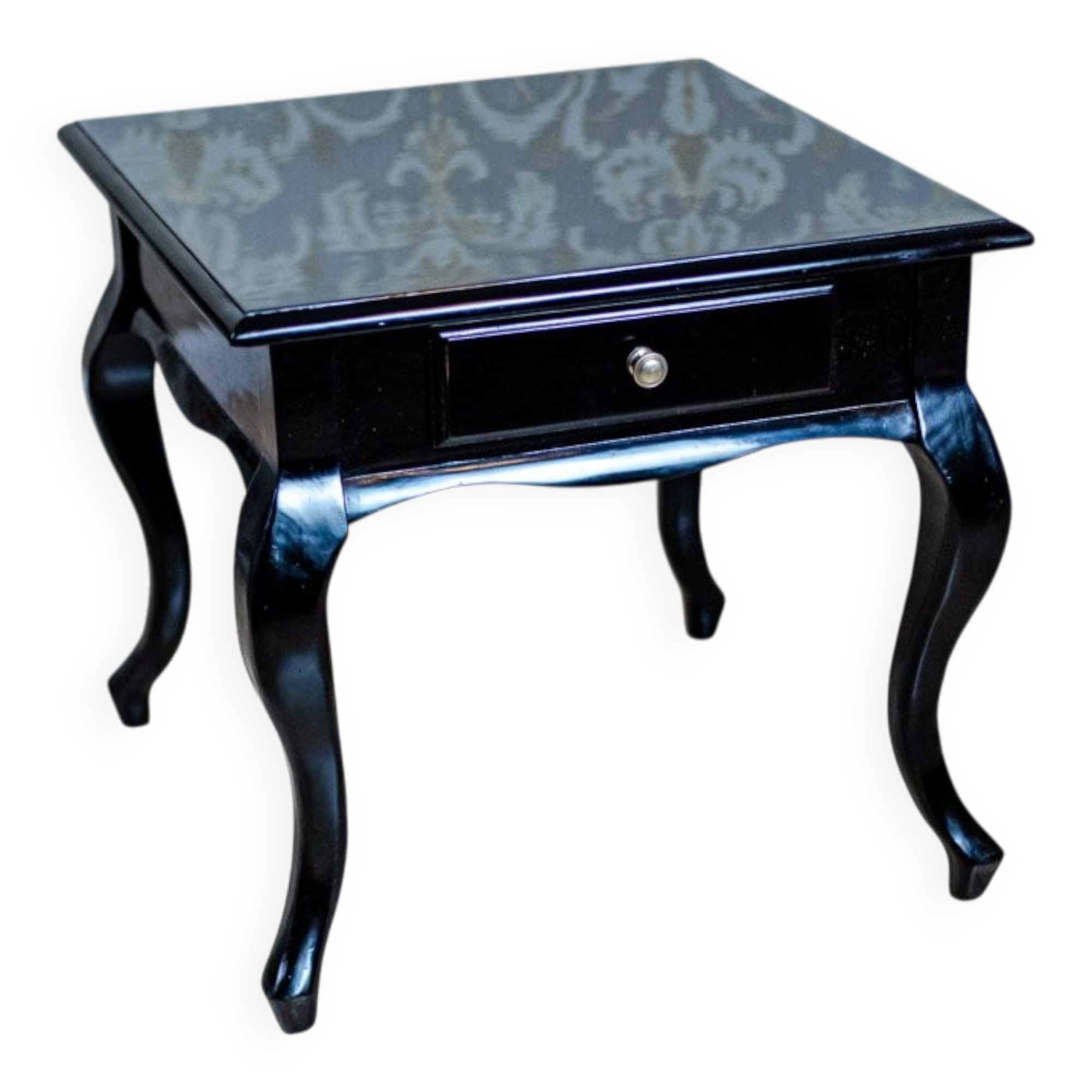 20th Century Black Side Table-Nightstand, 1950s