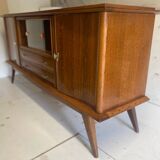 Enfilade en chêne pieds compas