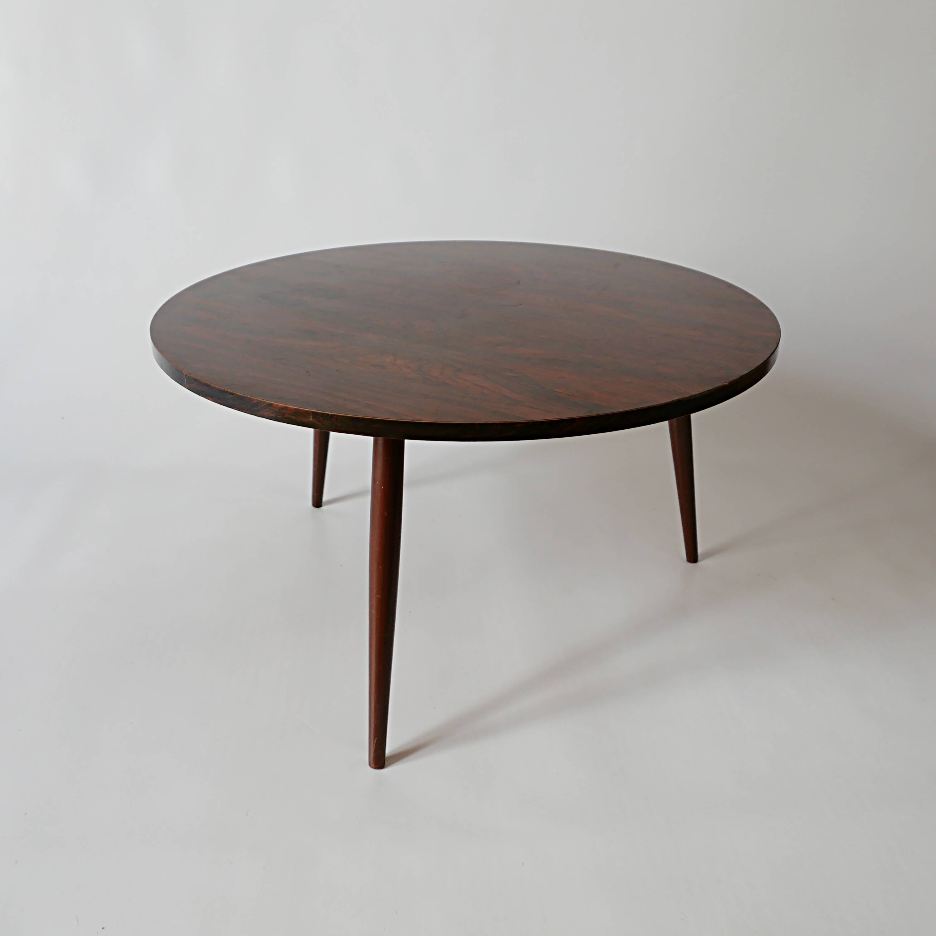 vintage coffee table design 1960 in rosewood wood 60s 70s