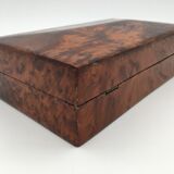 Ancient box, walnut magnifying glass box, early 20th century