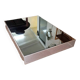 Rectangular mirrored coffee table Cidue 1970