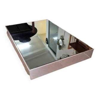 Rectangular mirrored coffee table Cidue 1970