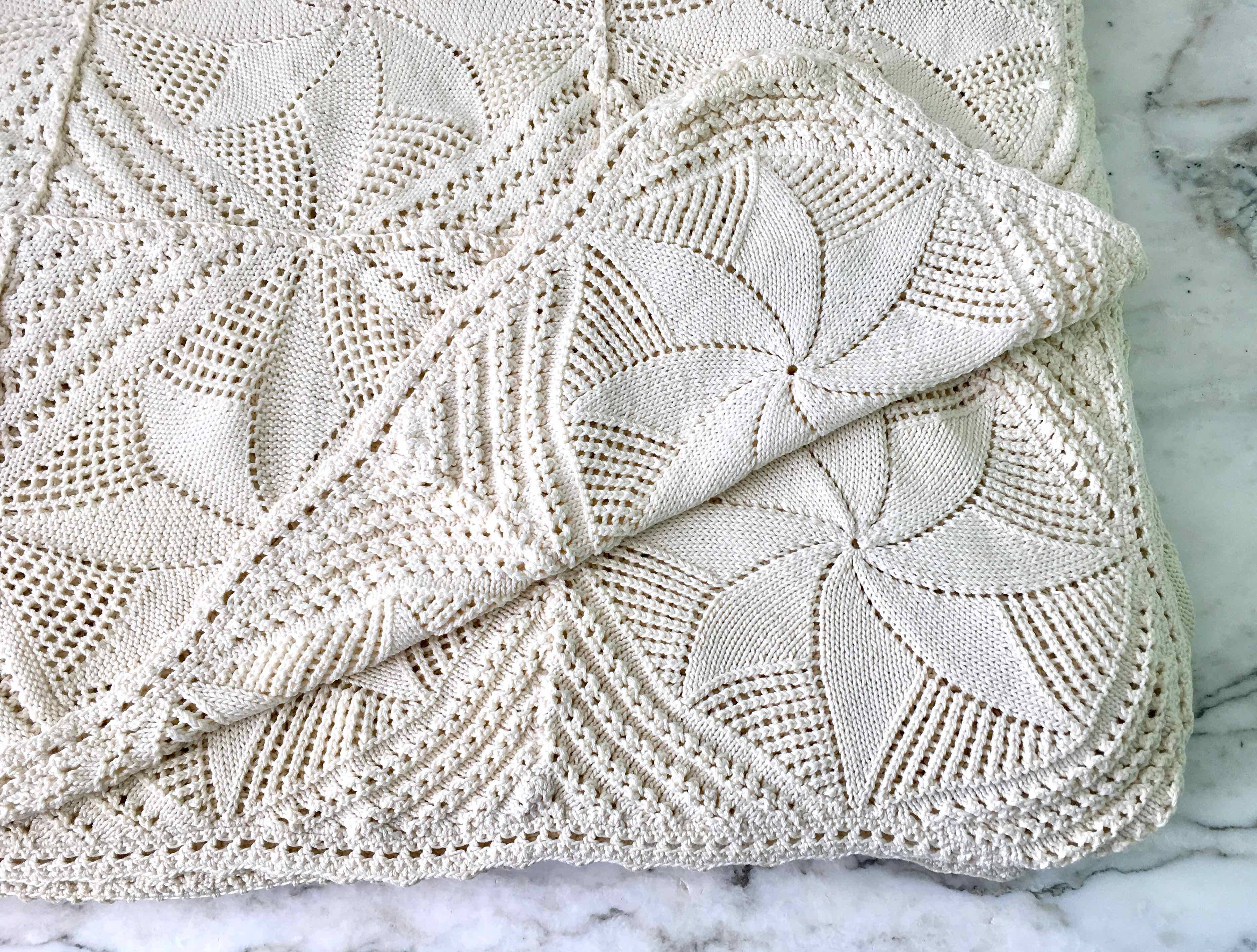 Vintage crochet bedspread for 2 people