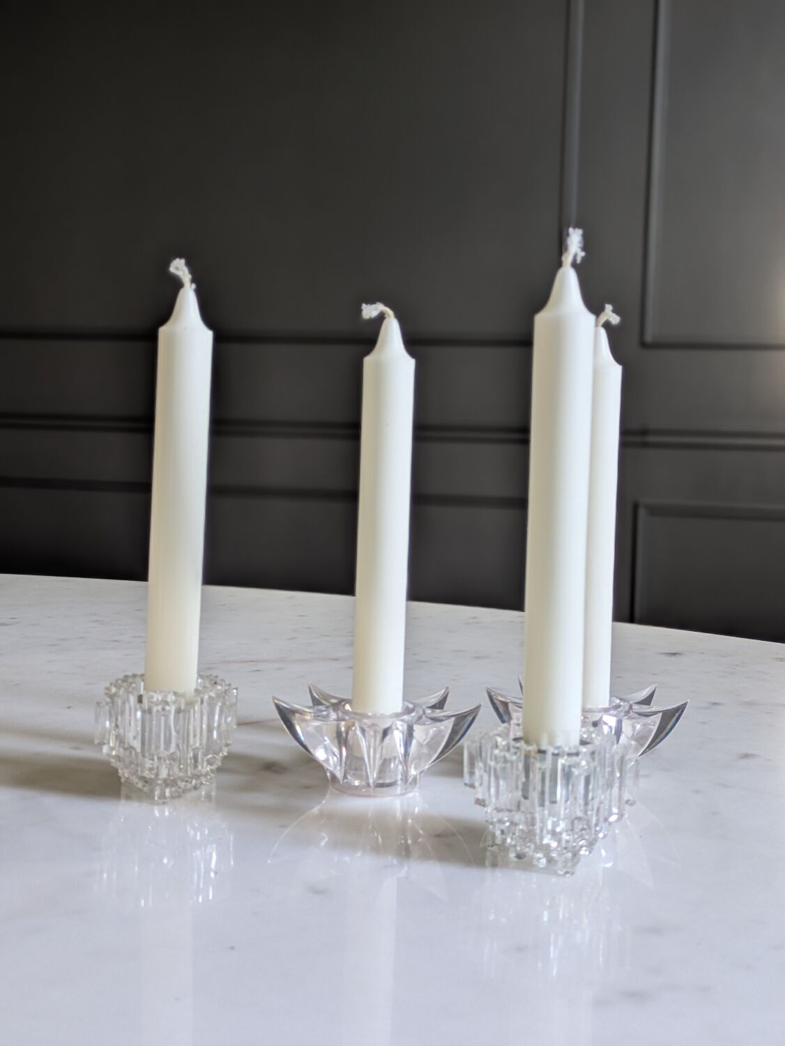 Set of candlesticks from the 70s.