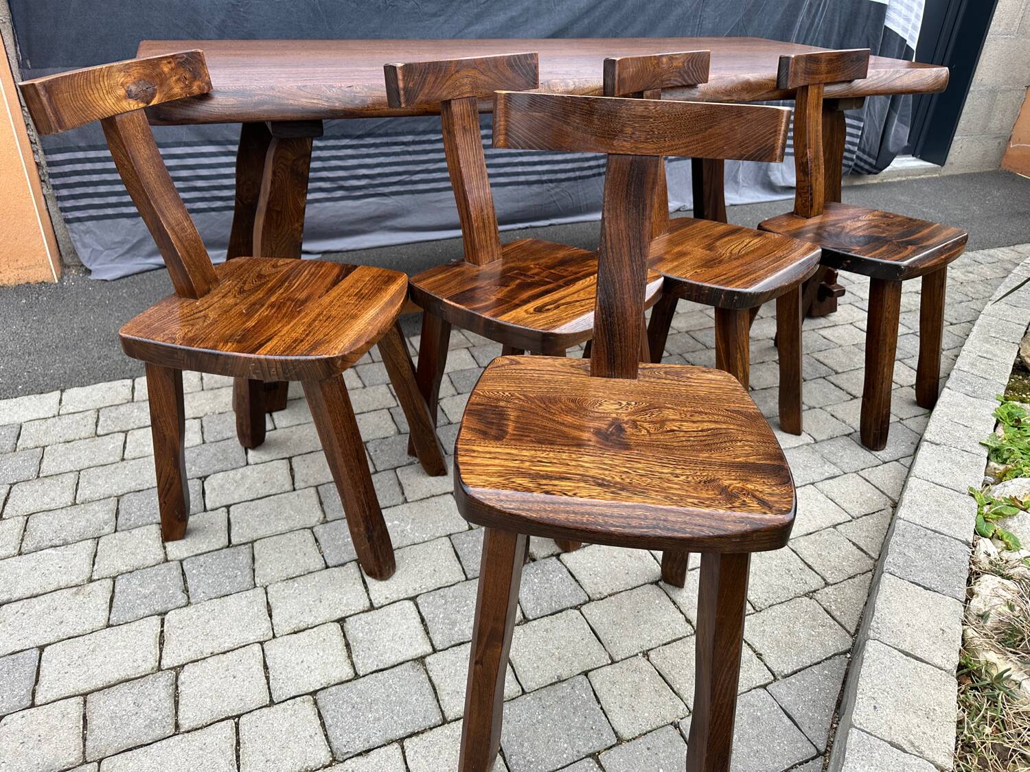 Aranjou table and chairs set 1980