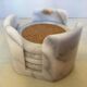 Four marble coasters with holder