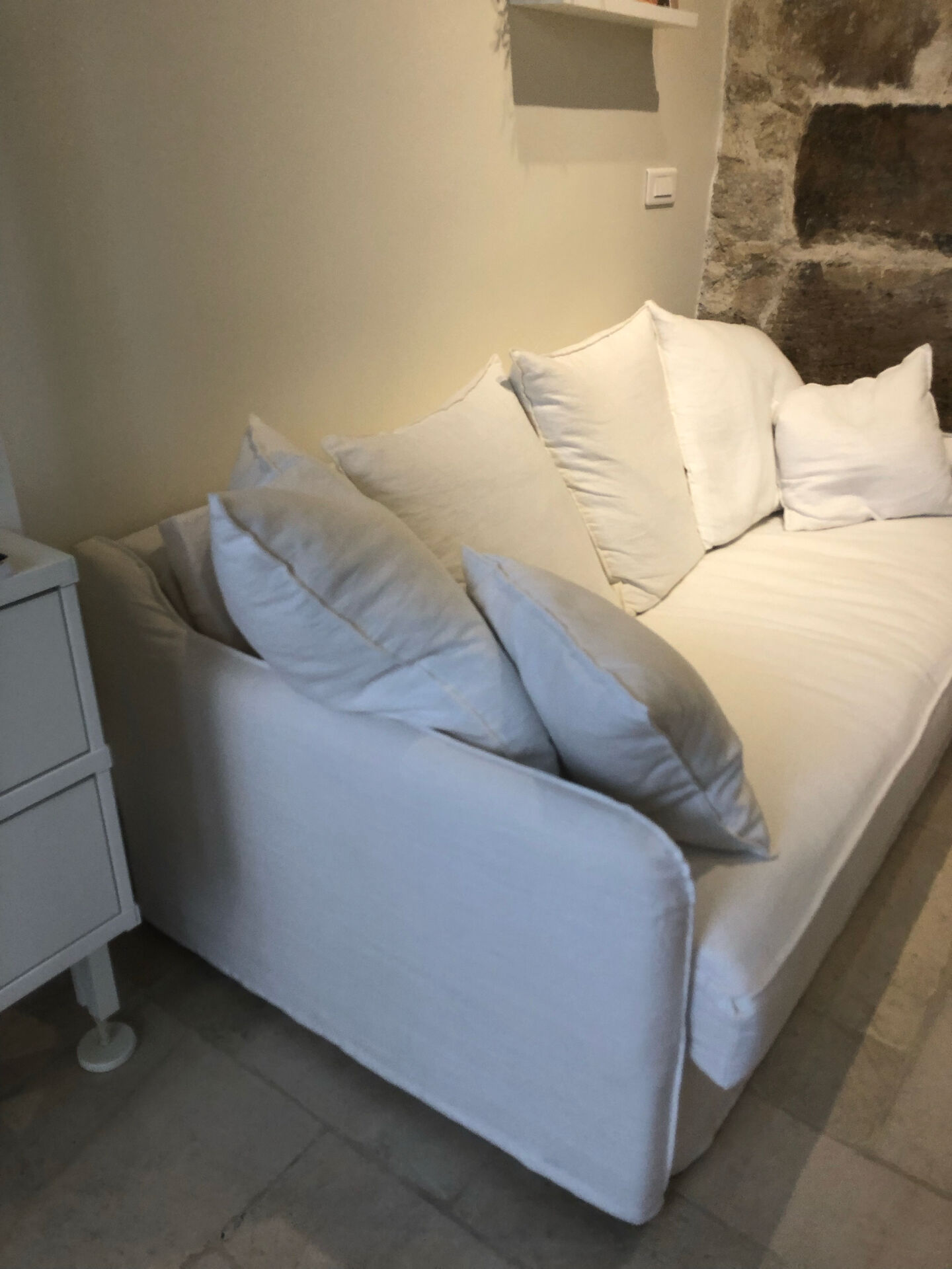 Canapé Home Spirit Cassis Lino Blanc