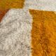 Orange Beni Ouarain rug decorated in natural wool, size 240cm×150cm