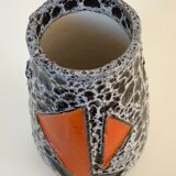 Vase Vallauris from the 60s in fat lava from the Vaucourt workshop, XXth