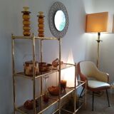 Shelf "false bamboo" 80 years gold metal