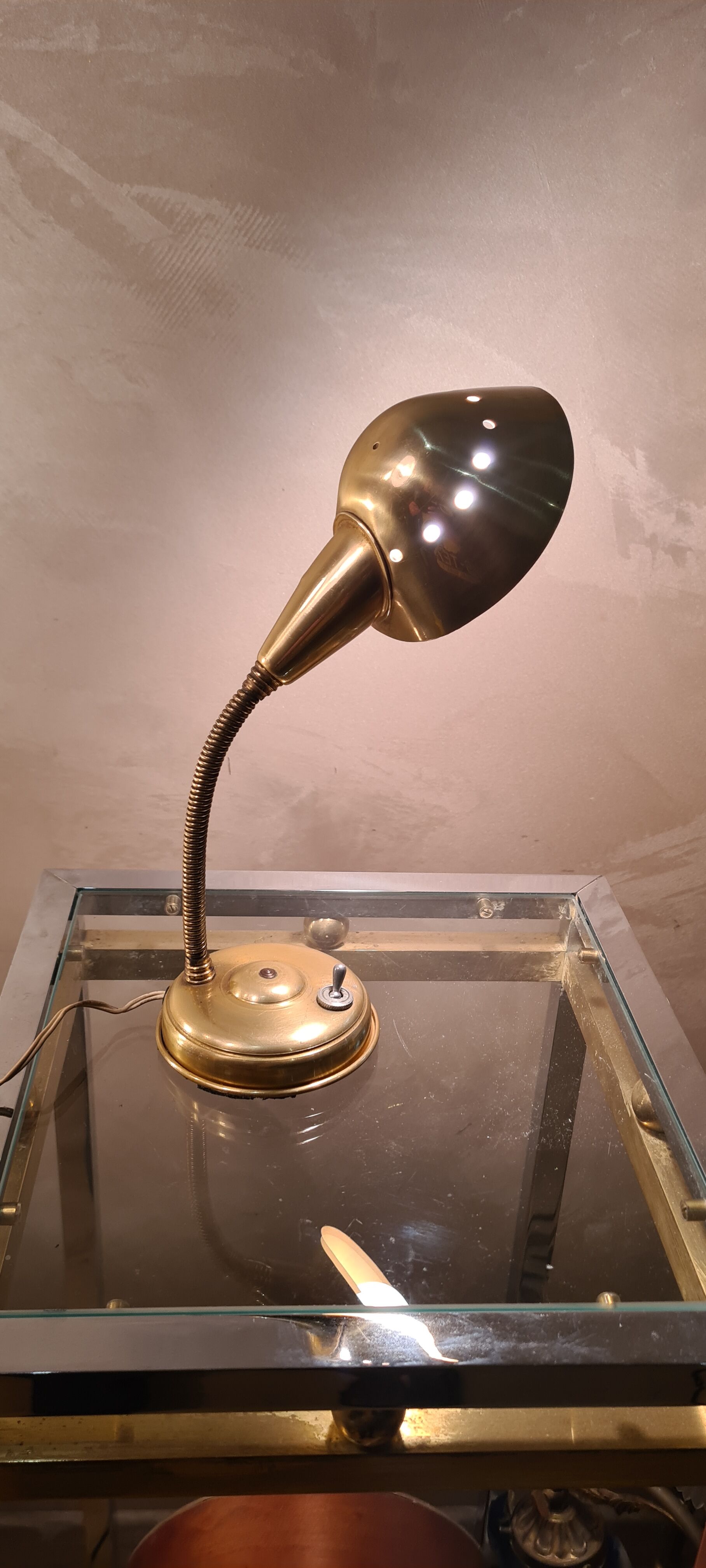 Table lamp 1950 brass design