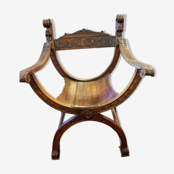 Siege Curule Armchair - Dagobert in Wood