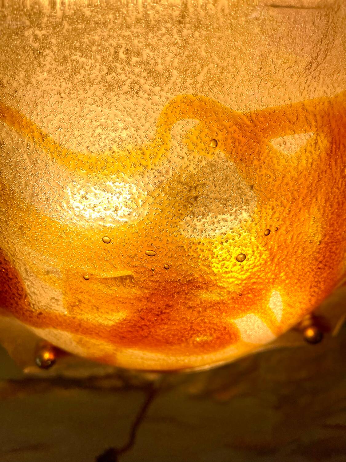 Mazzega two-tone glass wall lamp, Italy 1970s