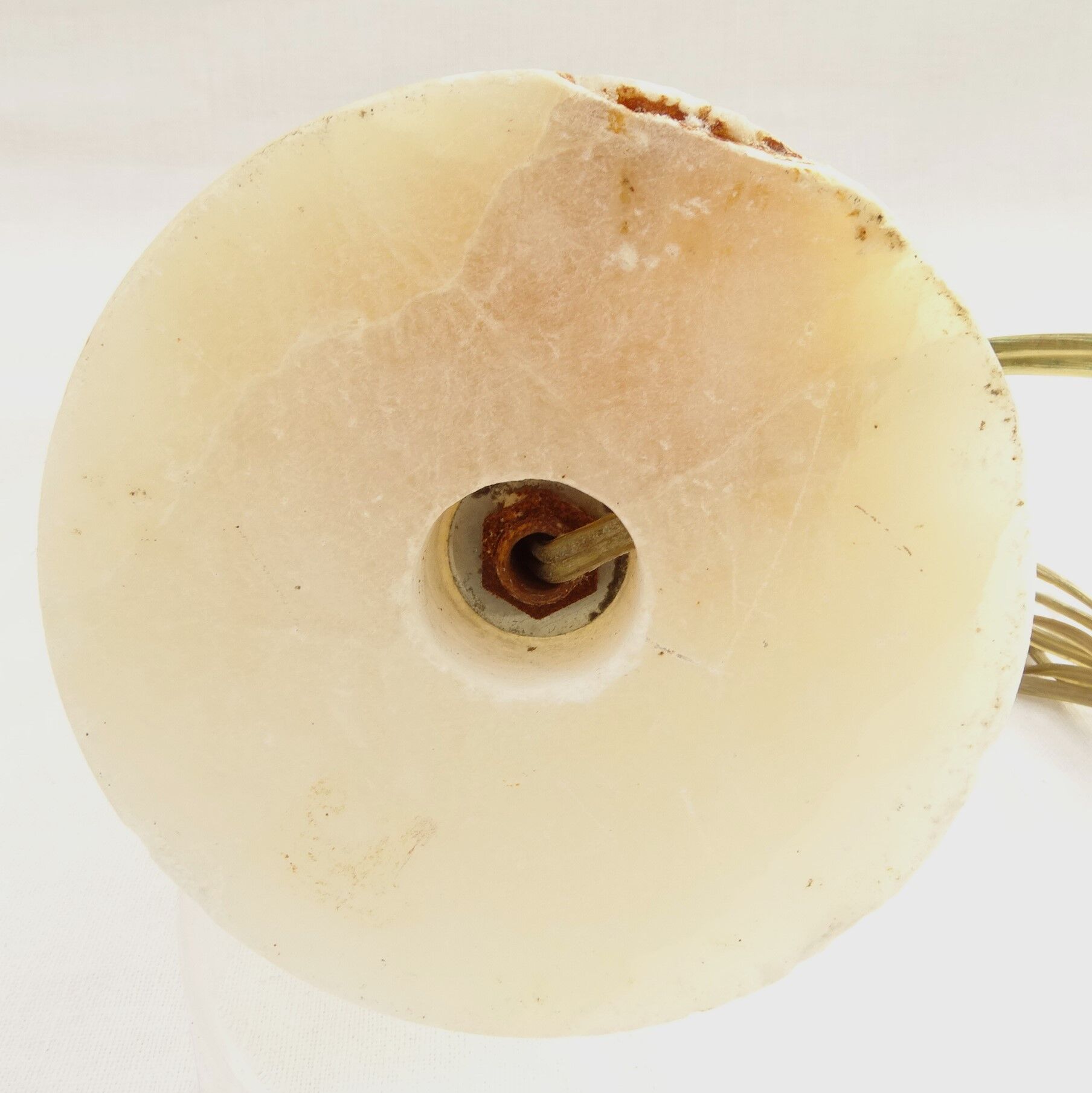 Pair of lamps  feet in white marble