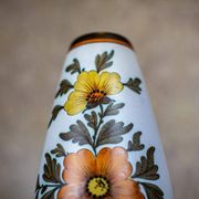 Vase en céramique à motifs floraux, années 1950