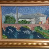 Oil on landscape canvas