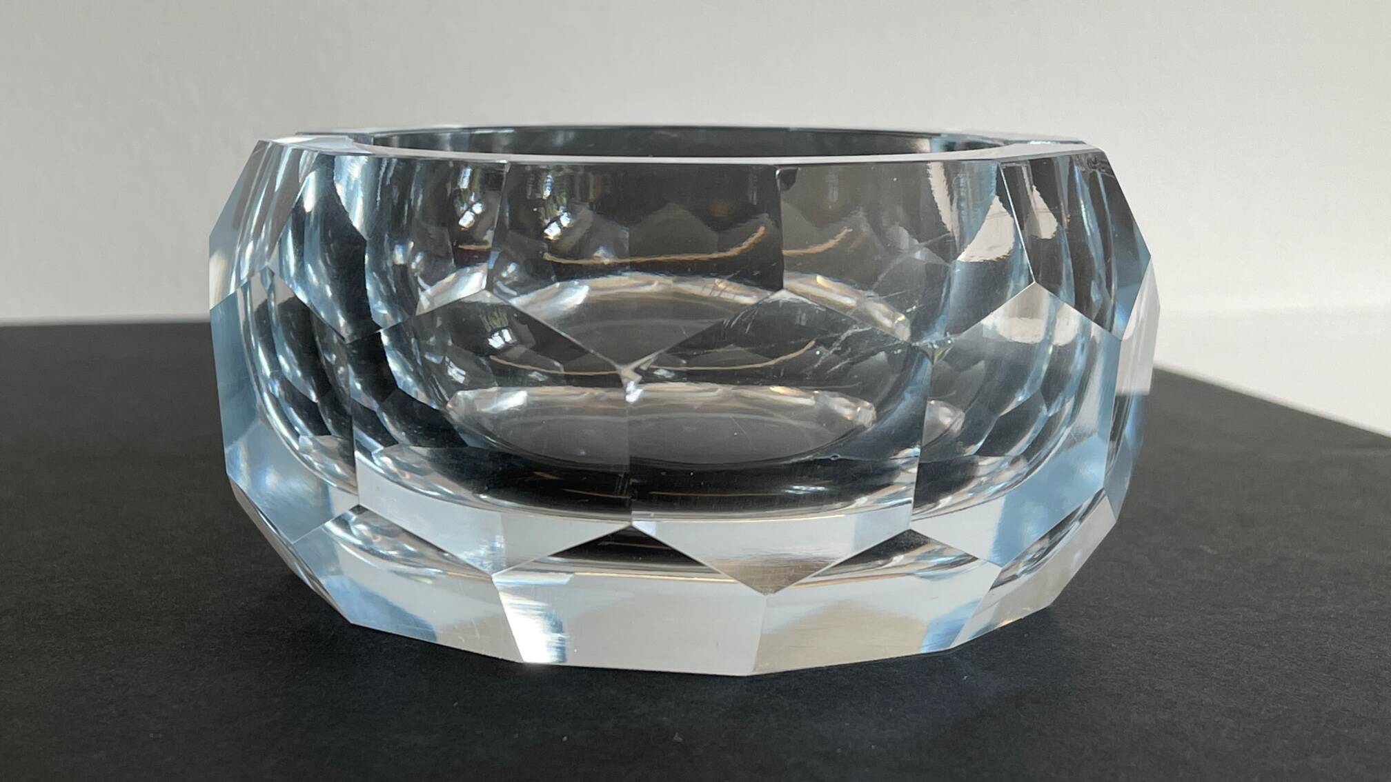 Vintage Multifaceted Crystal Ashtray