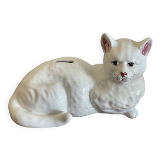 White cat piggy bank