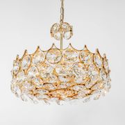 Golden brass chandelier, Sciolari design by Palwa, Germany, 1970s
