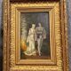 Spanish school painting, oil on panel, 19th century, signed