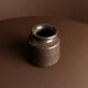 Rudi Stahl Studio Dark Brown Fireclay Stoneware Vase - Organic Mid-Century Ceramic Art, 1960s