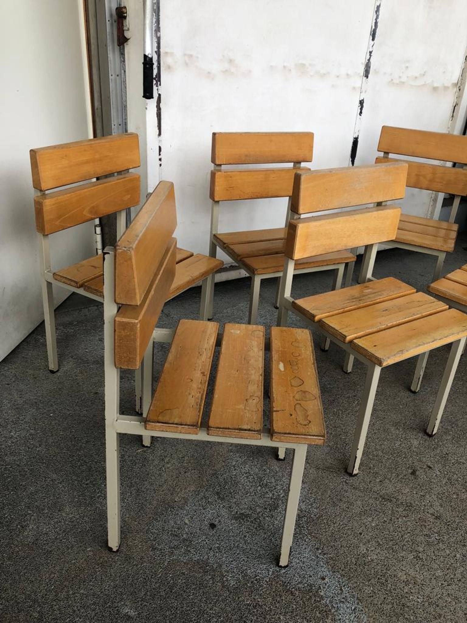Wooden and iron chair suites from the 70's
