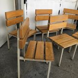 Wooden and iron chair suites from the 70's