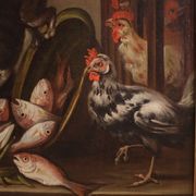 Great 18th century still life with animals, flowers and fruit