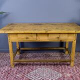 Table à manger vintage en pin baltique rustique, années 1930