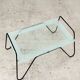 Metal and glass coffee table, France 1950
