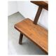 Brutalist bench made of solid elm by Olavi Hanninen, Aranjou edition 1950.