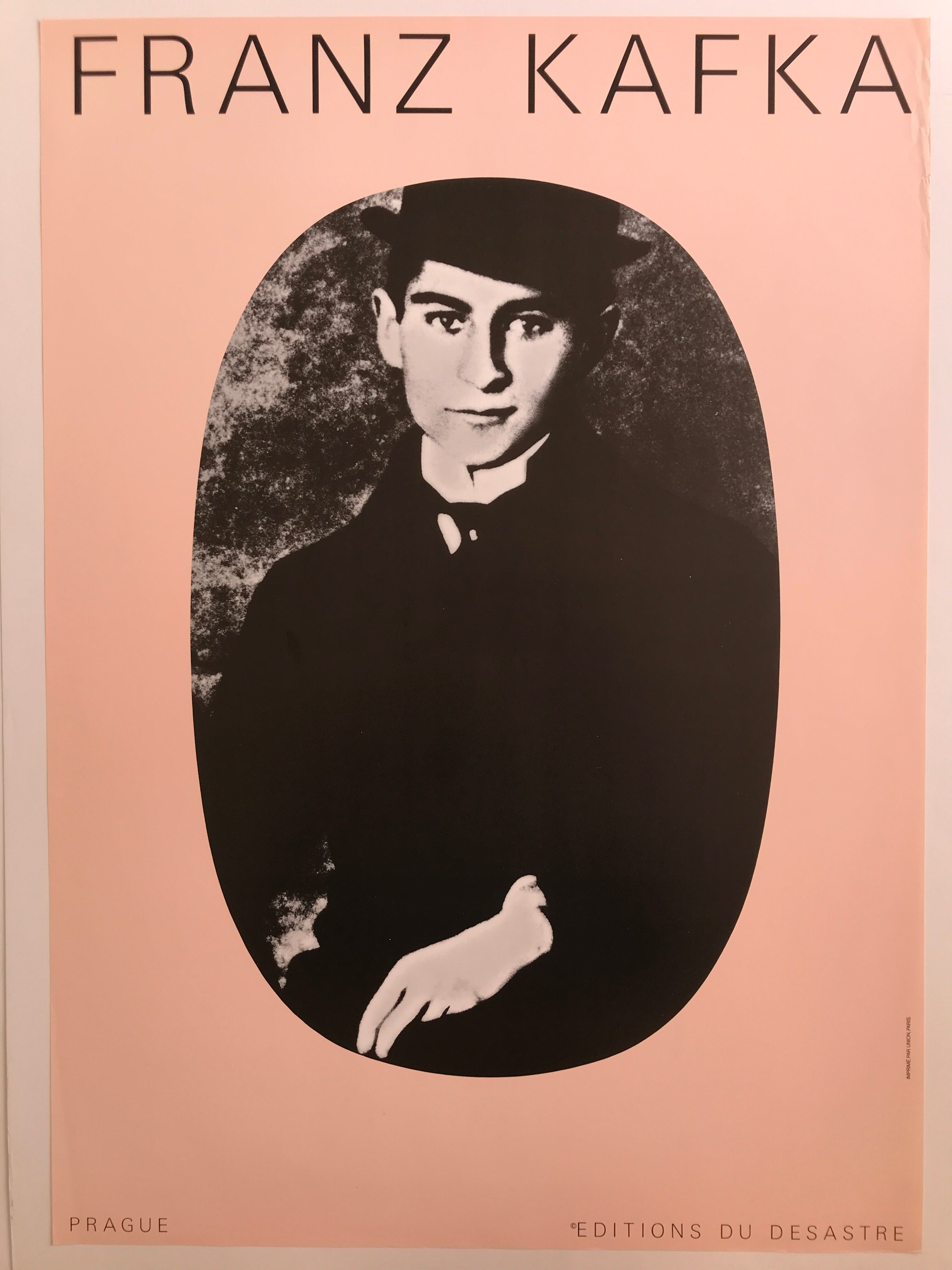 Franz Kafka, Prague, Editions du désastre, circa 1980 original poster