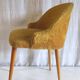 Vintage chair in wood and old gold fur - 50s/60s