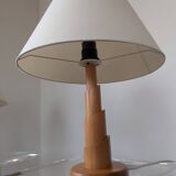 Pair of pine lamps, 1980s