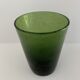 Carafe et 6 verres en verre vert bullé