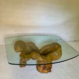 Table basse brutaliste du sculpteur Jean Yves Le Guyader