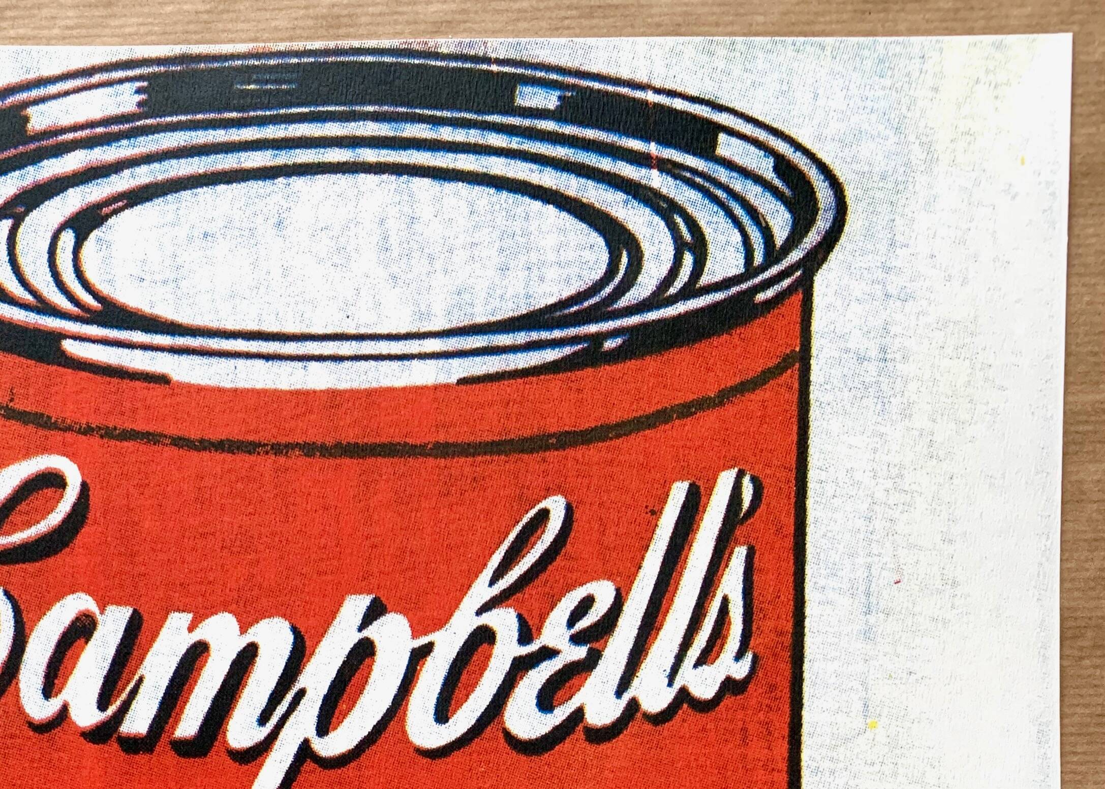 Original vintage pop art poster reissue of Andy Warhol's "Campbells Soup Tomato" 1962